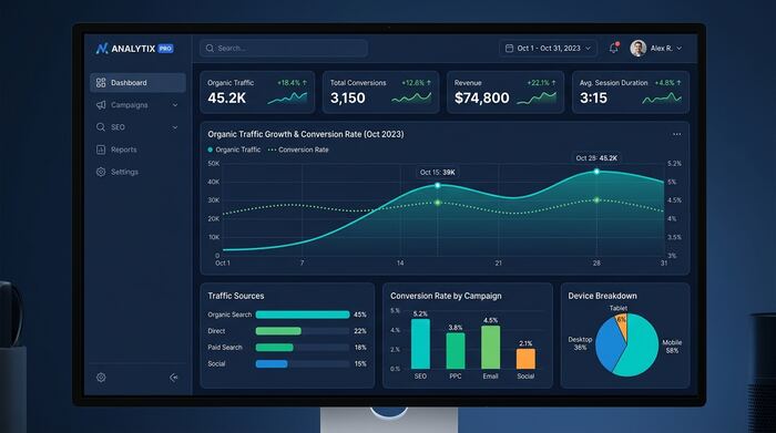 D2C Brand SEO Growth Dashboard